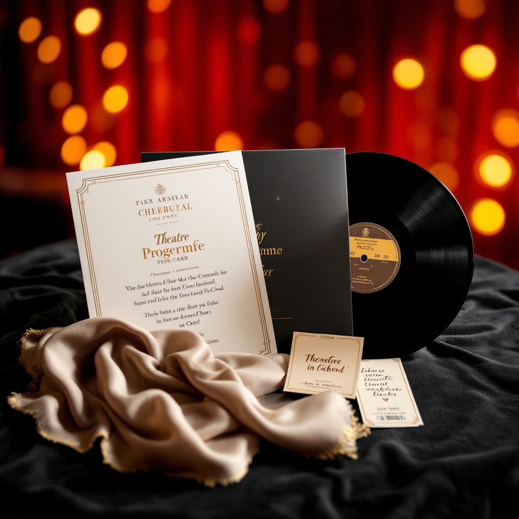 Musical Geschenk für Musical Fans Ideen mit Tickets, Vinyl und Programmheft arrangiert
